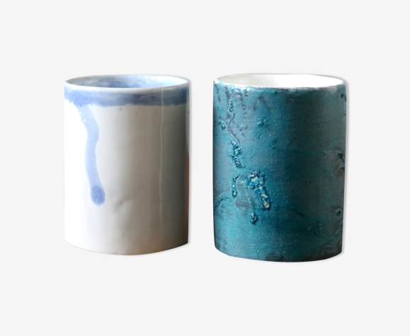 Duo de tasses à espresso en céramique de nicole fichot