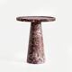 Side table in Rosso Levanto marble