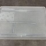 "L'Adap-Table" modular serving trolley in perforated metal and chrome