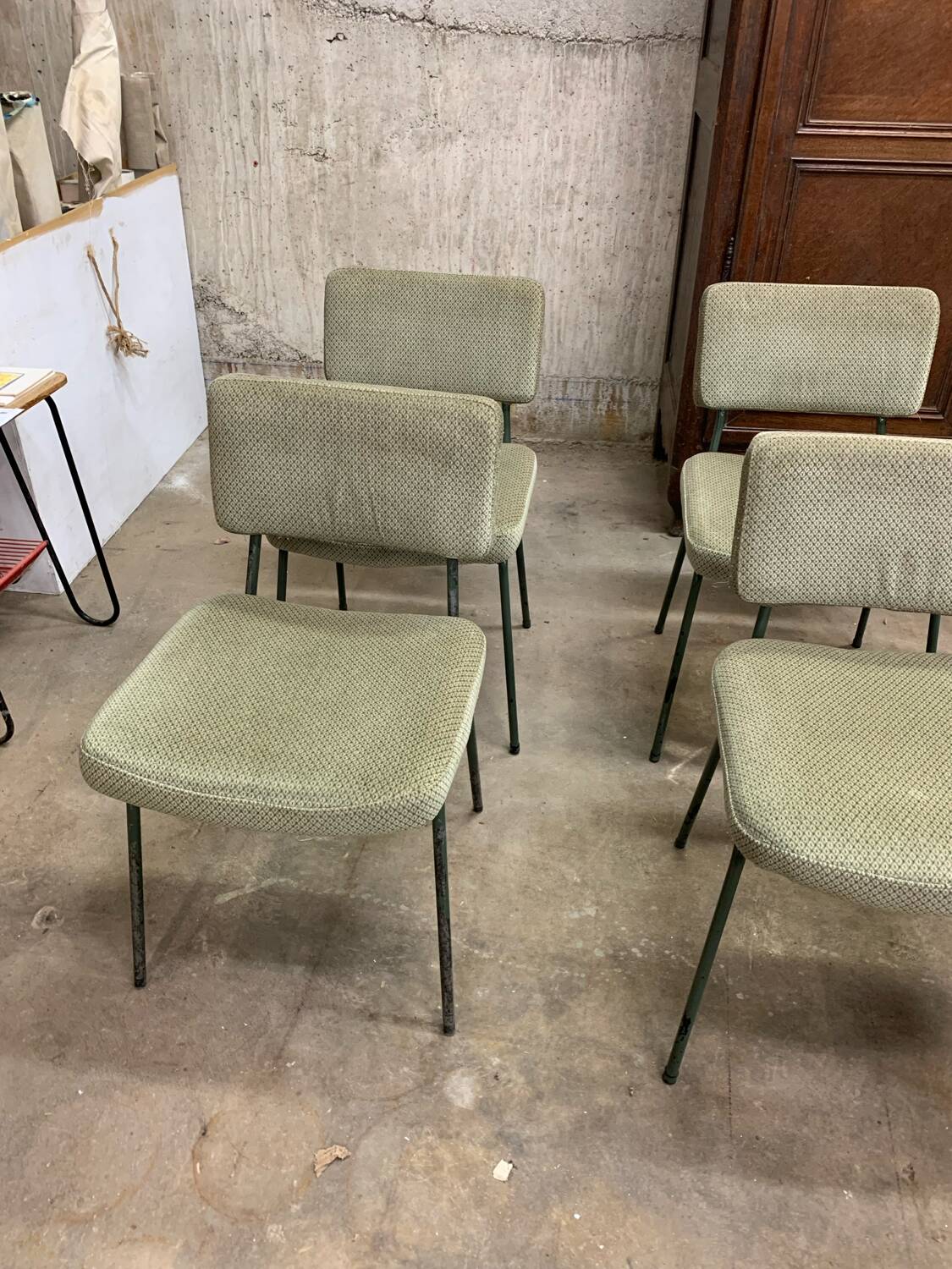 6 Chaises Design André Simard Airborne Vintage
