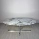 1960s oval marble dining table by Florence Knoll for Roche Bobois