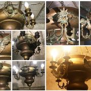 Brass chandelier with angels
