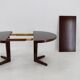 1960s Danish Round Wooden Extendable Table