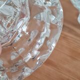 Pair of glass candle holders