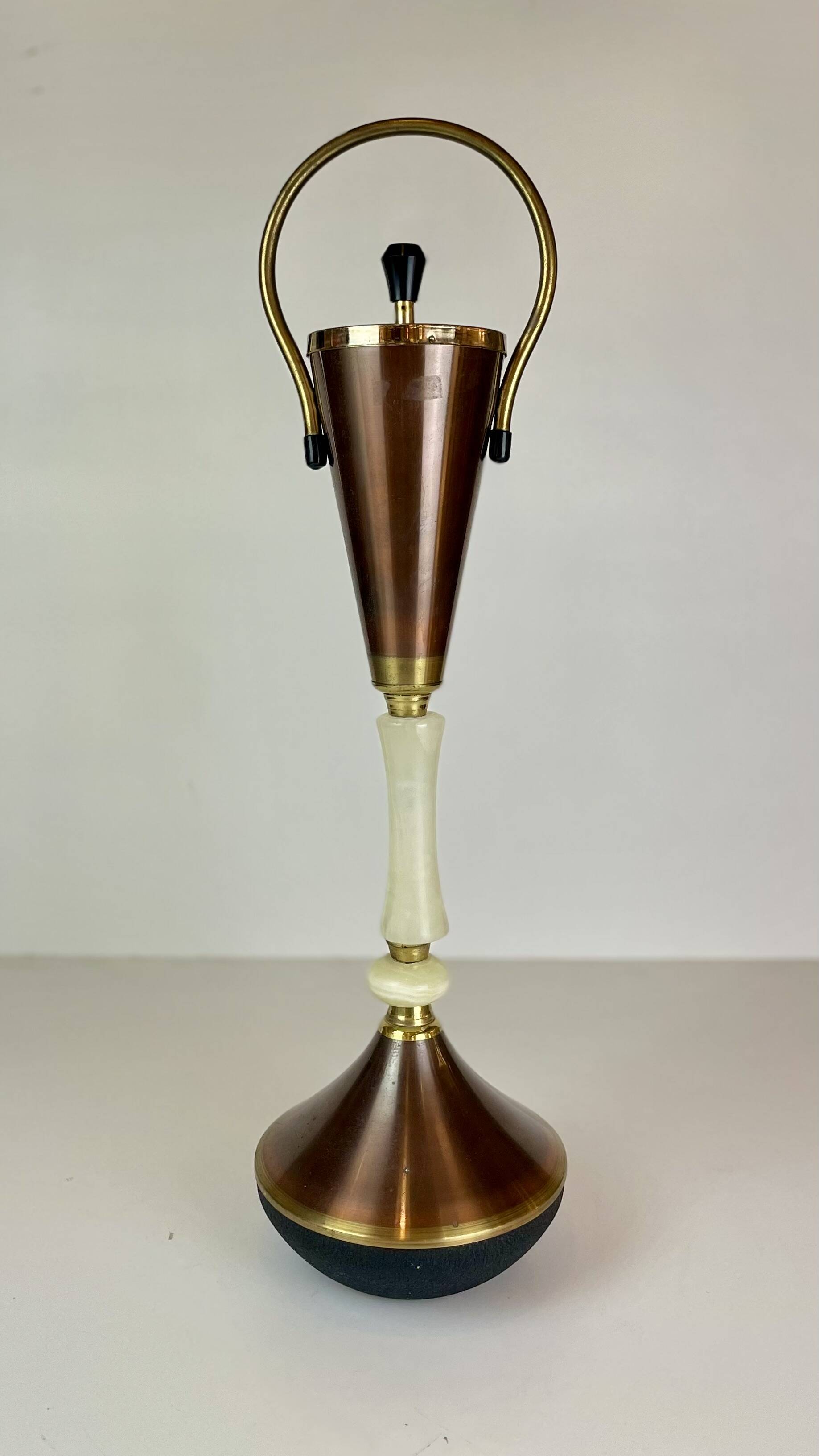 Italian Copper & Brass Ashtray on Foot, 1950s~60's