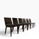 Set of 6 vintage curved wooden chairs