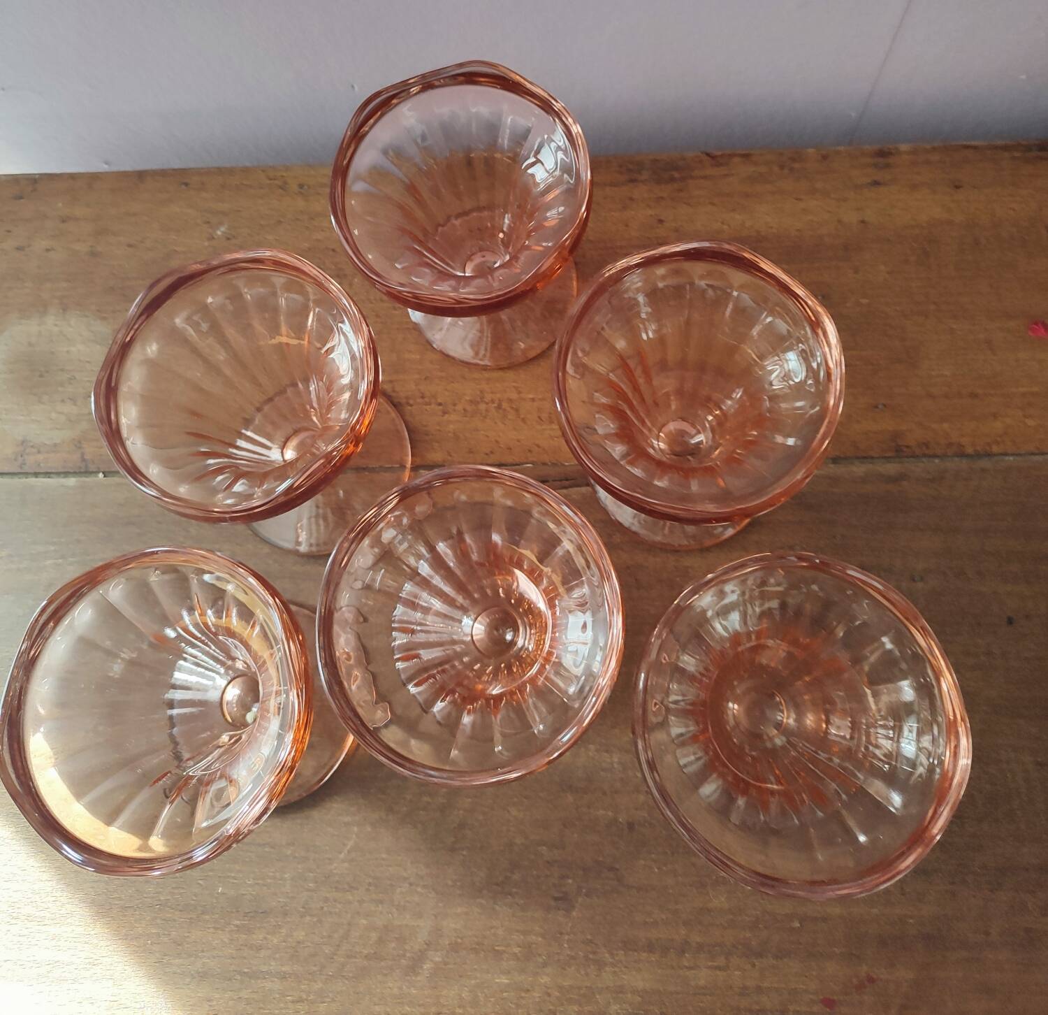 6 Arc pink dessert cups