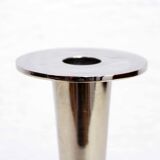 Chrome metal candlestick