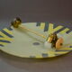 Vintage colour-patterned glass pendant light