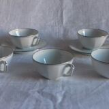 Lot: coffee service, limoges porcelain (10 pieces), art deco style