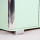 Turquoise Bauhaus three door wardrobe made in 1930s Czechia by Vichr a spol.