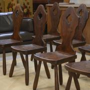 Set of 8 monastery chairs 1950s