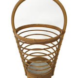 Umbrella holder in ratan, France, 1970