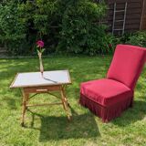 Fauteuil boudoir en velours