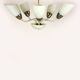 Mid-century steel & glass pendant lamp, 1960s