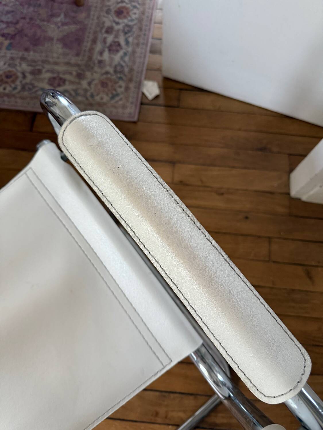 Chrome and leather chair