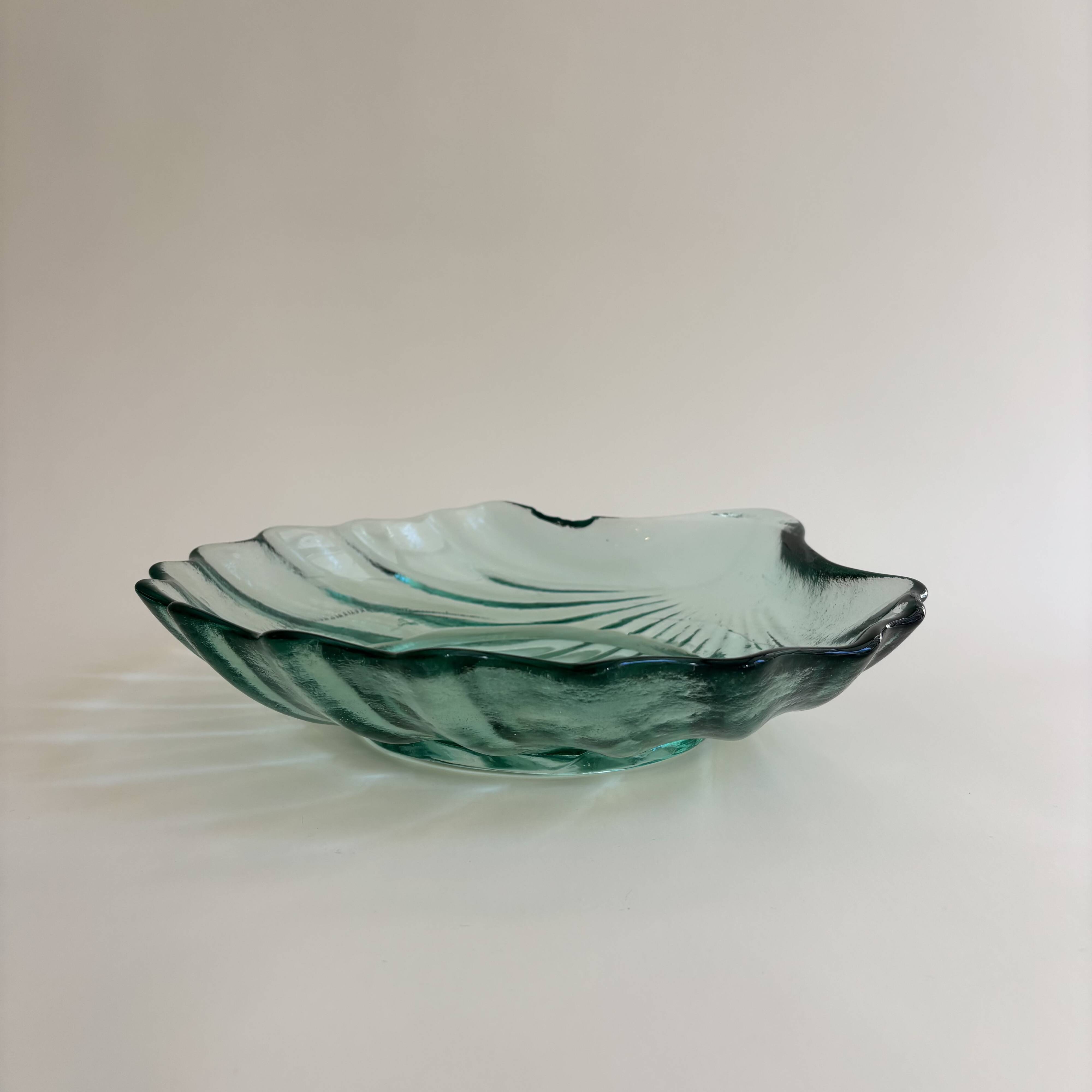 Vintage glass shell dish