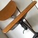 Vintage industrial workshop chair/stool in wood and metal