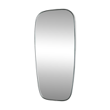 Vintage 1960 free-form mirror known as a retro mirror with a gold and black metal trim.