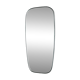 Vintage 1960 free-form mirror known as a retro mirror with a gold and black metal trim.