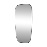 Vintage 1960 free-form mirror known as a retro mirror with a gold and black metal trim.