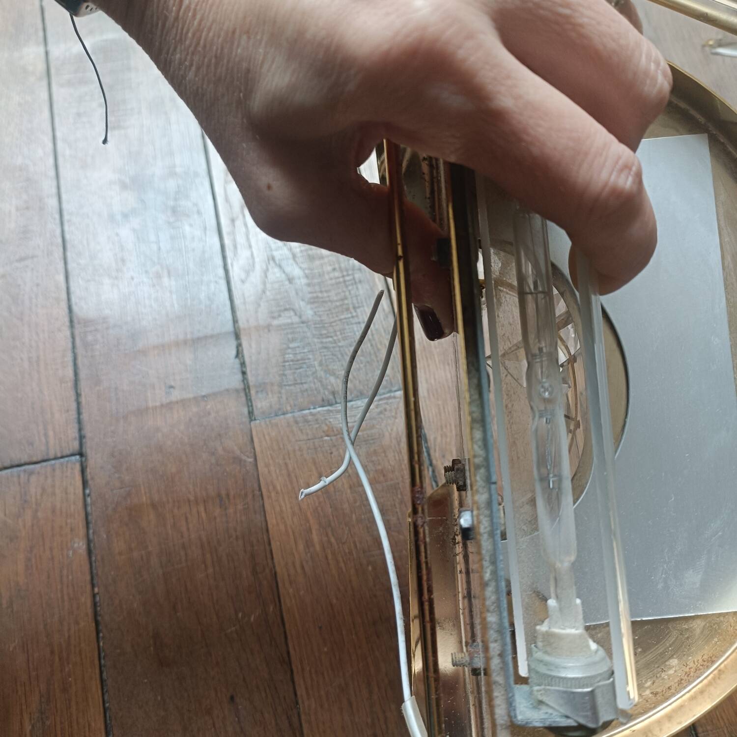 Vintage crystal wall sconce