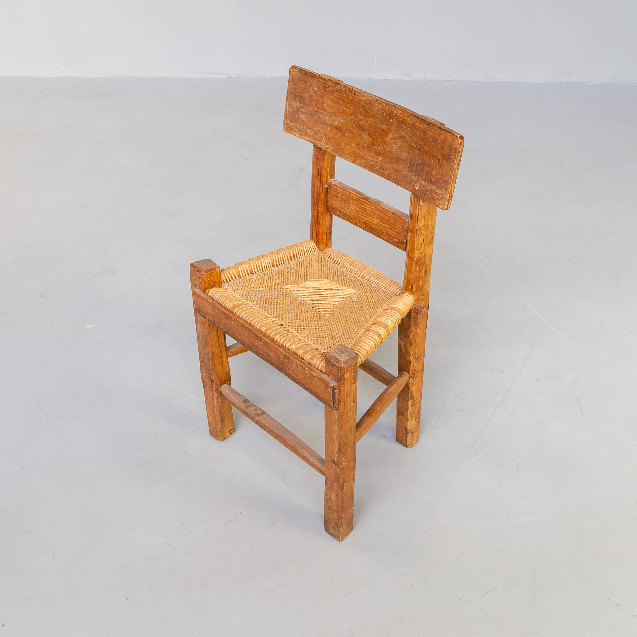 60s pine wabi sabi dining or side chair set of 2