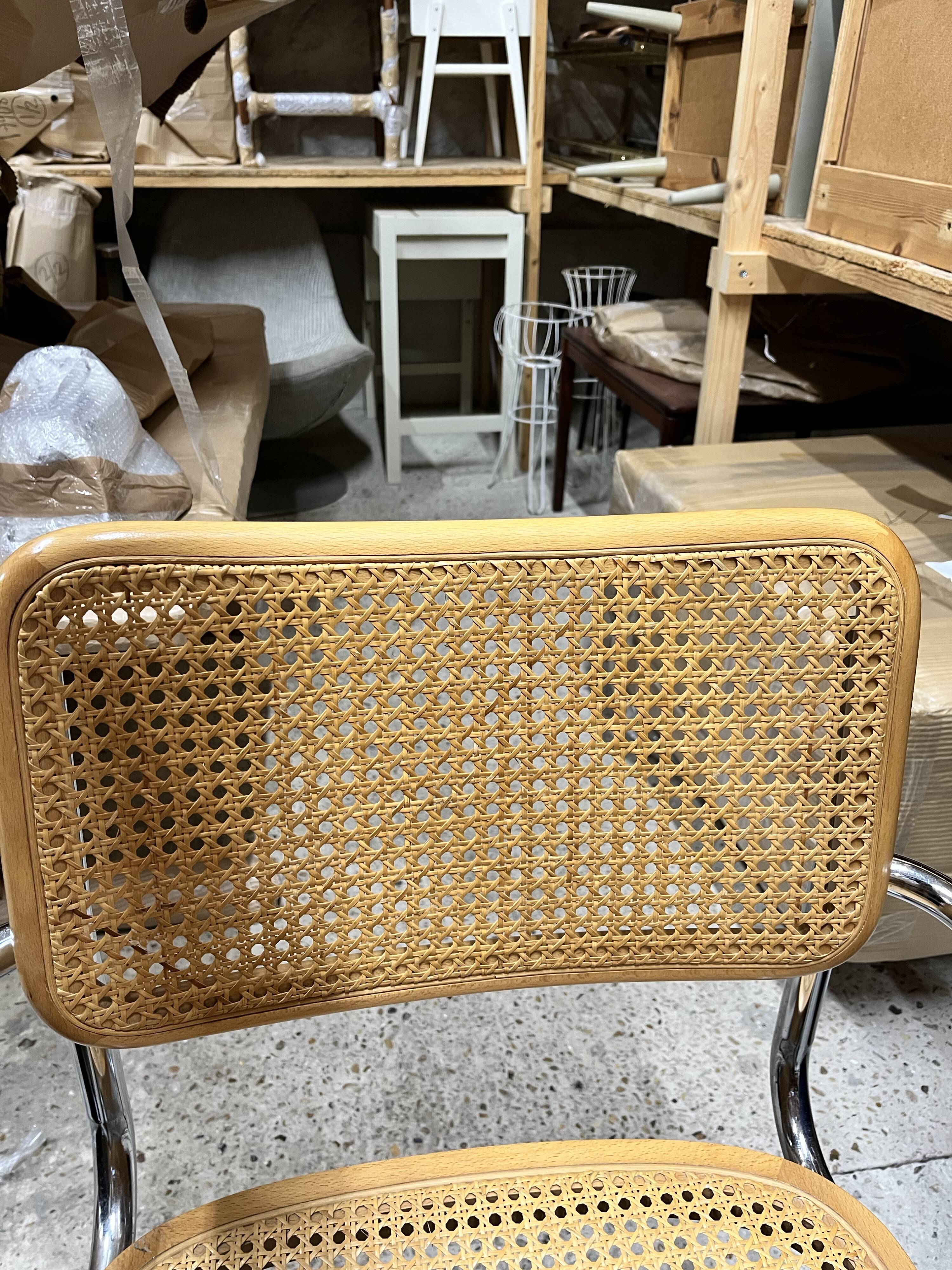 2 armchairs B64, Marcel Breuer, Italy, 2000