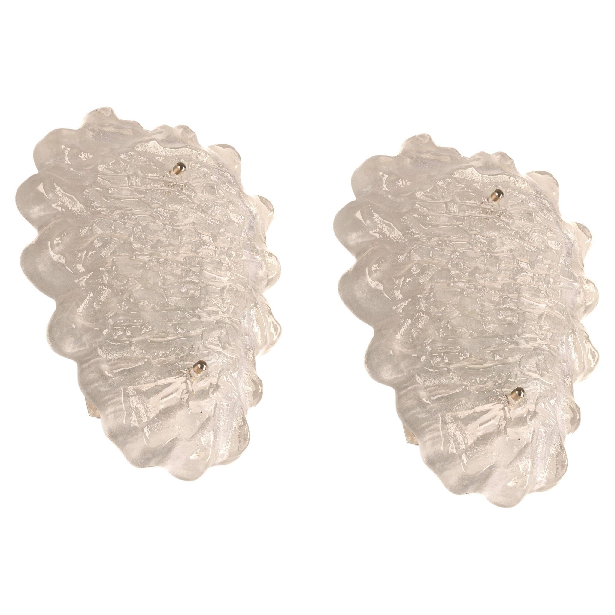Crystal Glass Sputnik Wall Light by Peill & Putzler, Germany