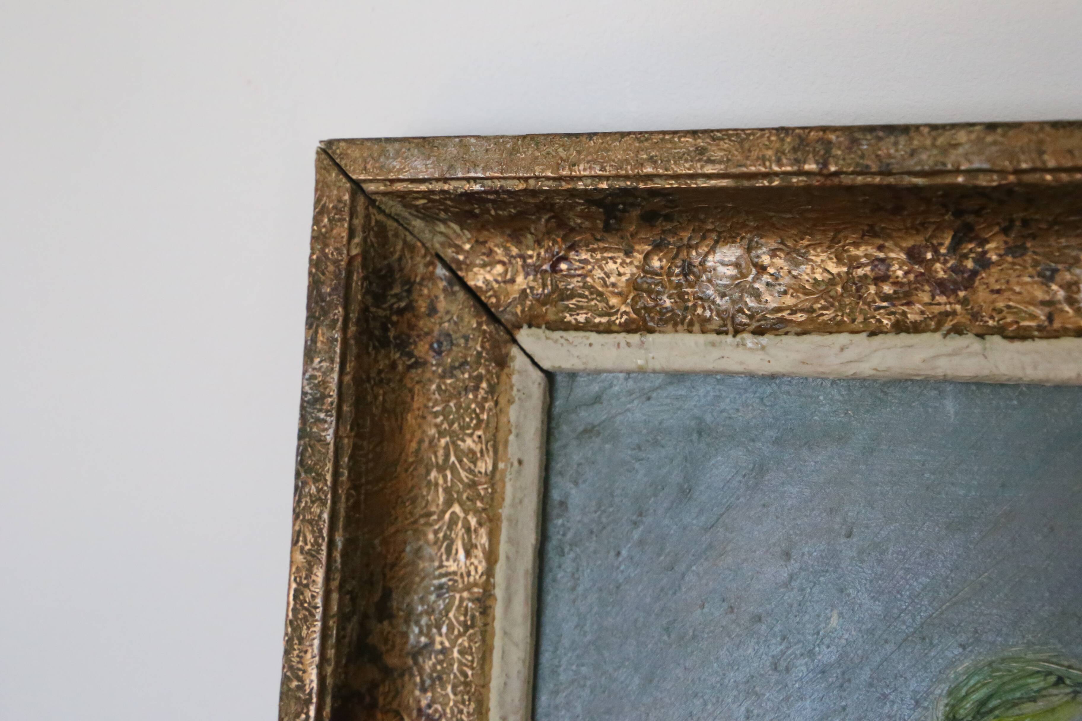 Oil painting, Lilac, still life, 1946