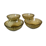 4 tinted glass bowls