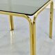 Midcentury Italian Brass And Smoked Glass Coffee Table