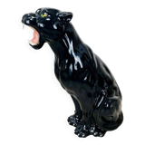 Black panther in ceramic floor 76 cm