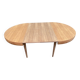 Authentic Scandinavian round table BAUMANN stripped in raw teak 1960