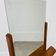 Beveled mirror on oak stand 40s