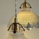 Triple pendant light with Holophanes and vintage tulips