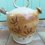 Rare Jarre à Huile Ancienne XIXème / Pot en Terre Vernissée