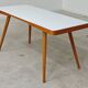 White opaxit coffee table by Jiri Jiroutek for Cesky Nabytek 1960