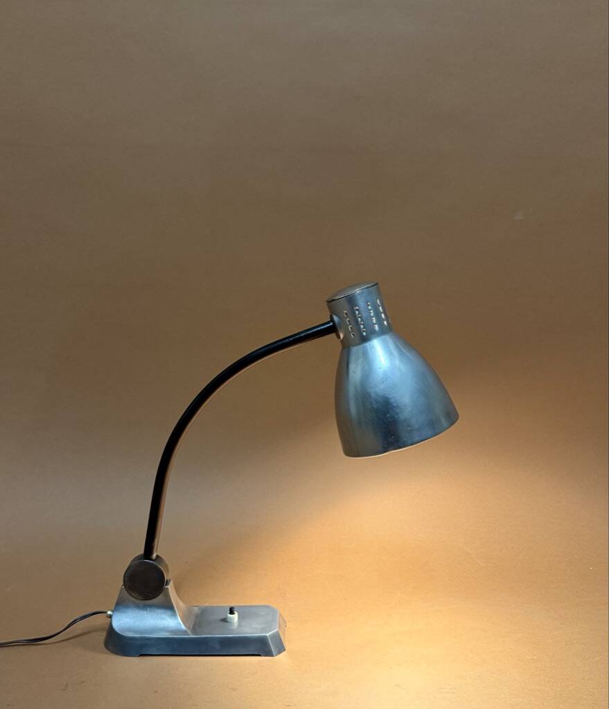 vintage modernist aluminium lamp