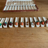 Set of 12 ceramic vegetable knife holders from Vallauris