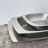 Trio of Danish Scandinavian stainless steel dishes