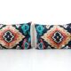 Set of 2 vintage ikat cushion covers 61x41 cm