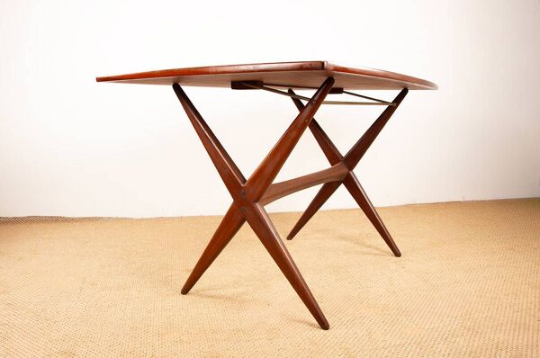 Table Scandinave Vintage, haute et basse, en Teck par Frederik Kayser 1960.