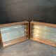 Pair of wooden showcases