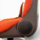 4 vintage chairs, model 231/5 in orange fabric by Wilkhahn.