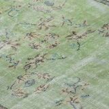 Grand tapis kilim vintage – vert menthe et crème 261 cm x 160 cm