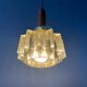Small mid-century crystal glass pendant lamp