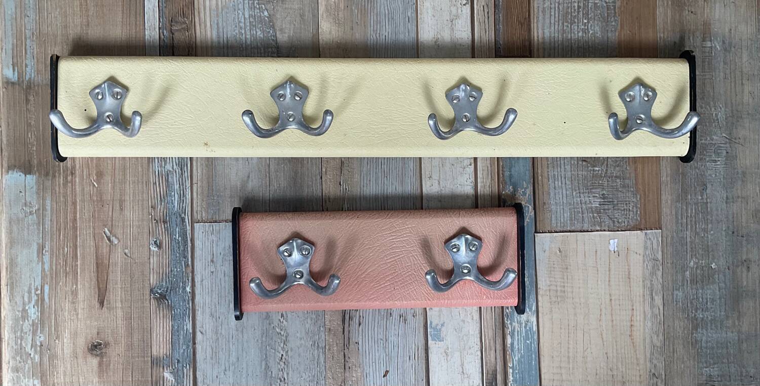 Duo of vintage coat racks from the 50s
