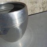 Old ice bucket ice cube in the shape of aluminum pear