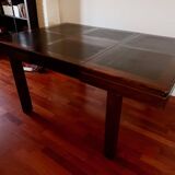 Handcrafted solid wood dining table + extension
